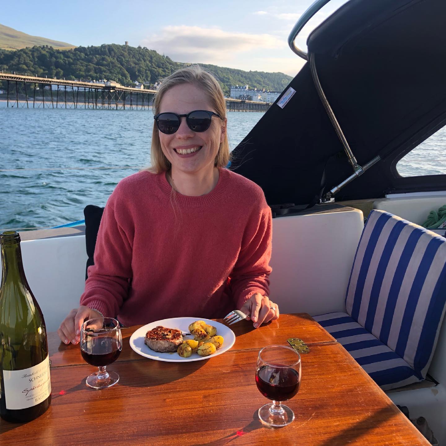 nice cruise to #Peel, some fresh steaks for my first mate #sailing #cooking #isleofman #ramsey