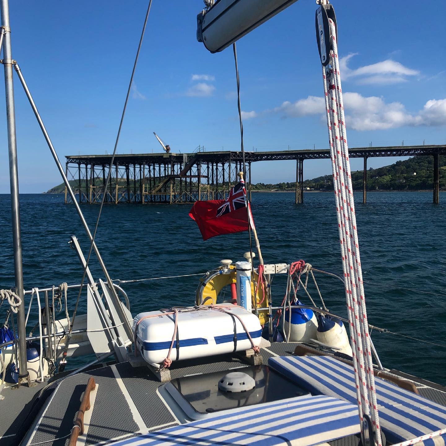 nice cruise to #Peel, some fresh steaks for my first mate #sailing #cooking #isleofman #ramsey