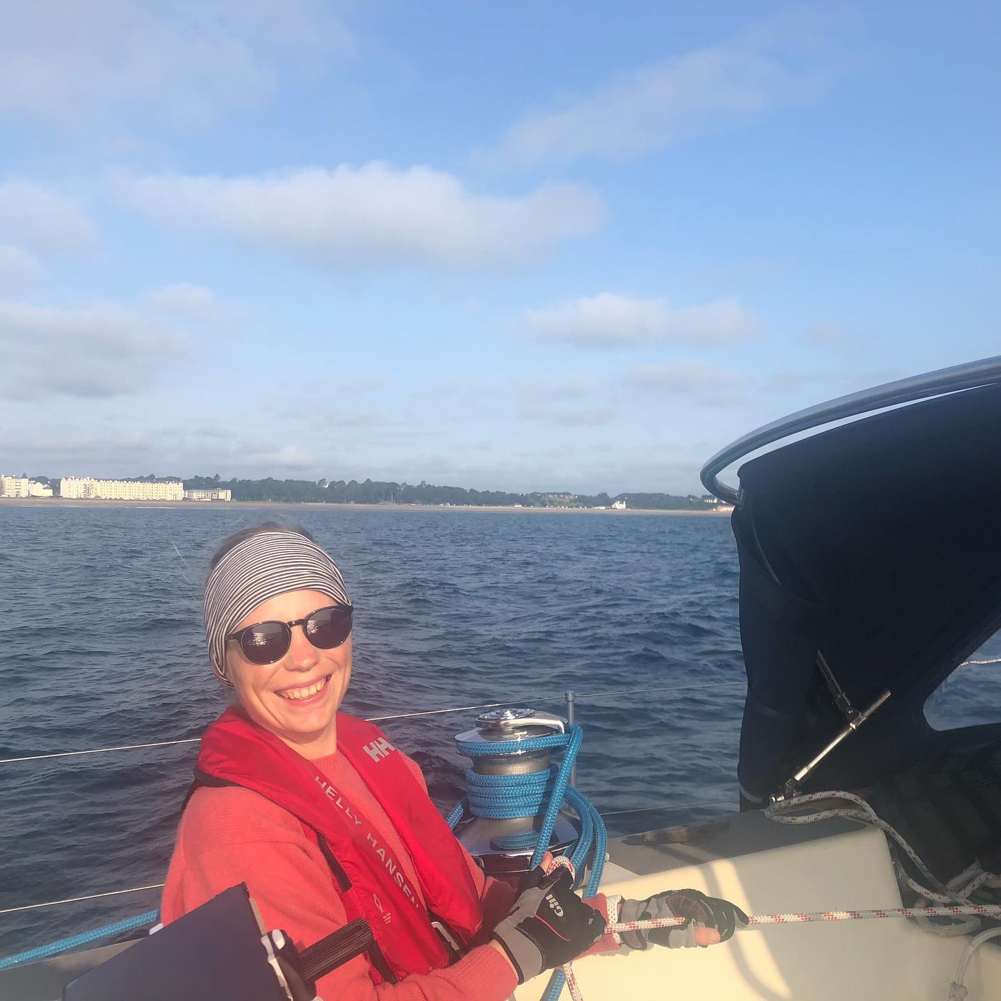 On the way to Peel, Point of Ayre Isle of Man 🇮🇲 already rounded. 23Kn winds and about 3.5 m waves 🌊 all calming down now.
