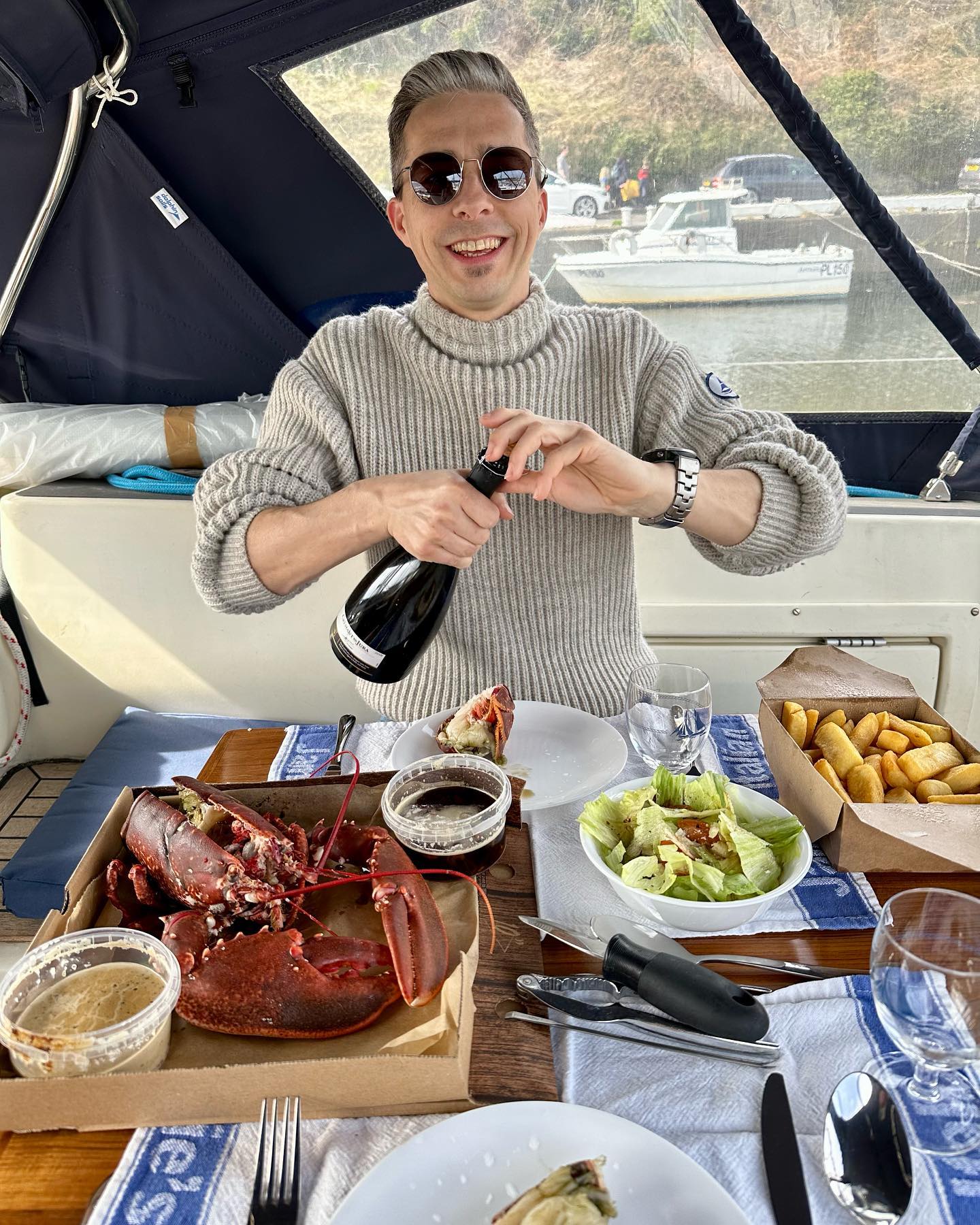 Who says Easter lunch has to be all about lamb chops? 🐑🤔 Living by the seaside definitely has its advantages! 🌊 Our lobster feast aboard Lagertha in Peel Marina was expertly prepared by Darren from @mooressmokehouse_1882, making for a beast feast meal to remember! 🦞😋 #EasterLobster #SeasideLiving #SailingLife #IsleOfMan #sailing #lobster #loveiom🇮🇲