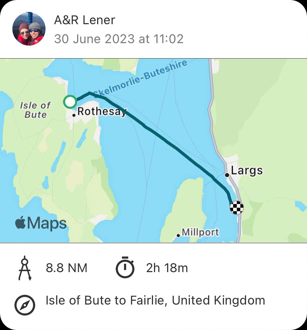 Rothesay to Largs accompanied by liquid sunshine ☀️ 🌧️ #sailing #scotland #segeln #schotland #liquidsunshine #largs #firthofclyde