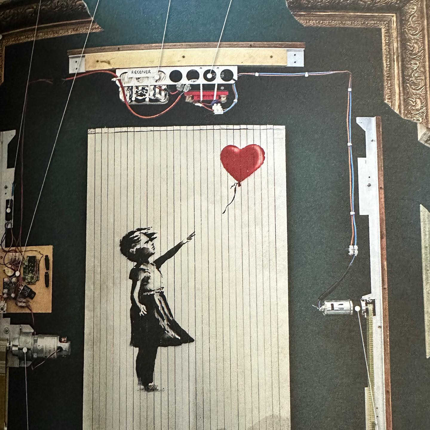 How lucky we are! 🥰We did a day trip to Glasgow to get into the Gallery of Modern Art where the first  Banksy exhibition of stencils from 1998-2023 is happening.  "I've kept these stencils hidden away for years, mindful they could be used as evidence in a charge of criminal damage. But that moment seems to have passed, so now I'm exhibiting them in a gallery as works of art. I'm not sure which is the greater crime" - Banksy #banksy #banksyartwork #sailinglife #sailscotland #scotland #glasgow #banksycutandrun #galleryofmodernart #galleryofmodernartglasgow