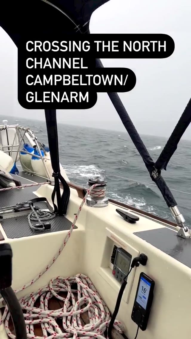 Crossing the North Channel from Campbeltown to Glenarm via Sanda Sound. The tide was in our favor, but the wind was against us, as predicted. Although the wind was a bit stronger than expected, it was still a pleasant crossing. Lagertha thoroughly enjoyed the 18 knots of wind, sailing at an impressive peak speed of 7.6 knots through the water. The Westerly Oceanlords are undoubtedly designed for challenging seas, and we take pride in traveling on Lagertha 🌊 #SailingAdventures #sailinglife #scotland #NorthChannelCrossing #WesterlyOceanlord #WesterlyYachts #segeln #sailing