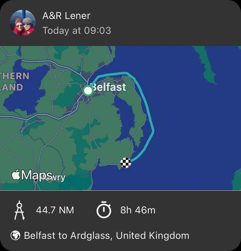 Belfast to Ardglass, all under engine as there wasn't enough wind, but we saw many different cloud formations and experienced occasional rain 🌧️ in between. As always, it was a nice trip, even when it rained a bit. #SailingAdventures #Sailing #Segeln #Sail #Ardglass #IrishSea #WesterlyOceanlord #WesterlyYachts #sailingadventure #downpatrick #ardglassharbour