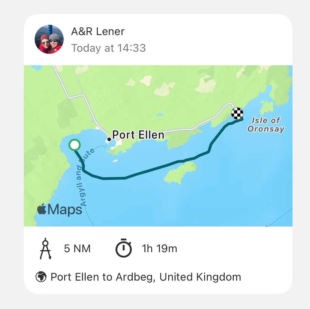🚤 Distillery Hopping on Islay ⛵
Today, we moved our boat from Port Ellen Distillery to Ardbeg Distillery, passing the iconic Laphroaig and Lagavulin Distillery along the way. Navigating through the rocks was exciting, and we managed the approach safely and moored on a buoy just 200m from Ardbeg. Cheers to a successful sail and some fine whiskey ahead! 🥃🌊 . . . . .
#sailinglife #adventureawaits #distilleryhopping #islay #portellen #lagavulin #laphroaig #ardbeg #scotland #westscotland #sailinglagertha #westerlyyachts #westerlyoceanlord #segeln
