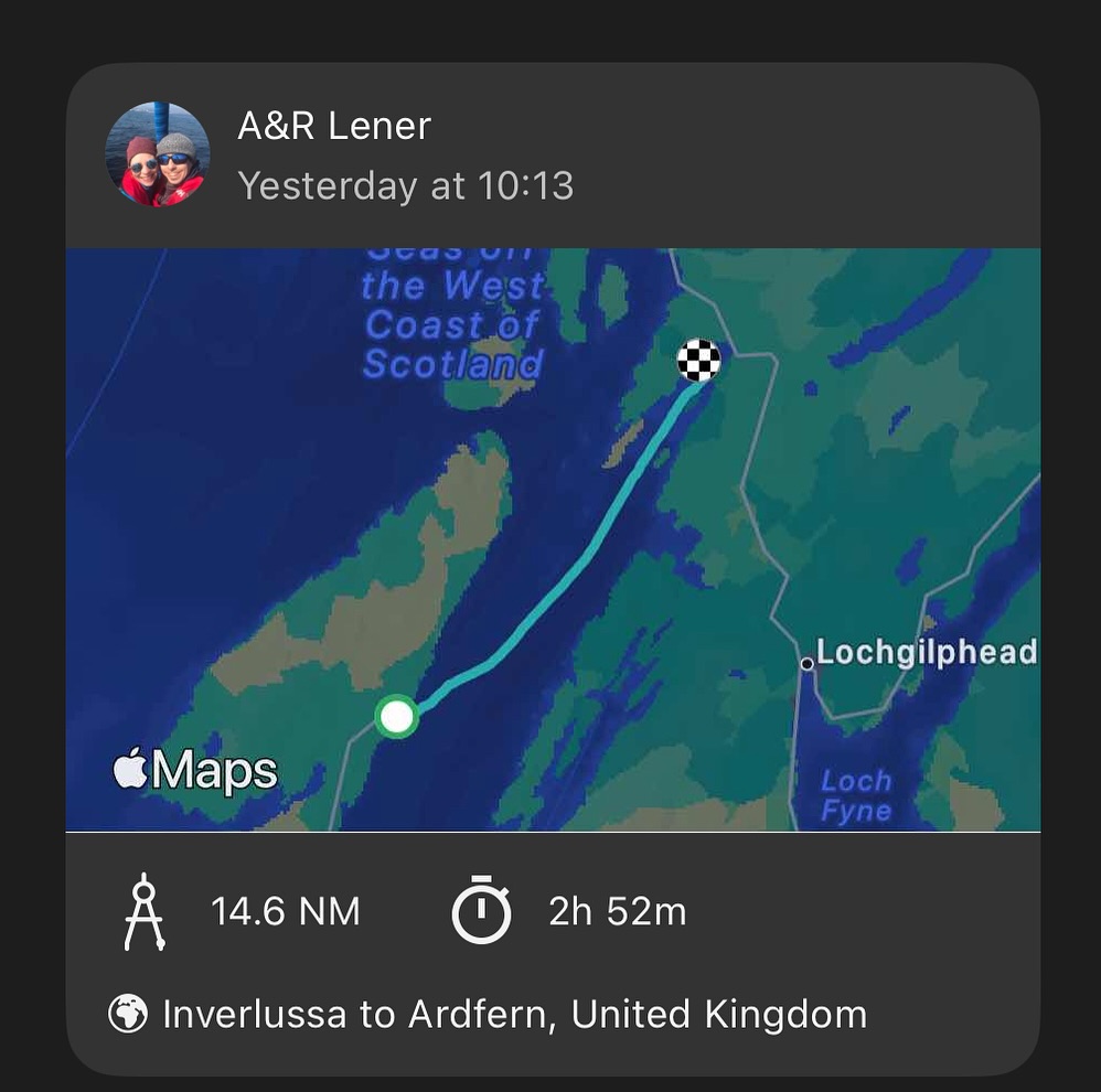 Sailing Adventures and Whisky Tasting ⛵
We enjoyed a fantastic whisky tasting in Craighouse, Jura. The next day, we moved on to Lussa Bay, anchoring in a tranquil spot with wild stags roaming the beach.
After a peaceful night, we had a fast and smooth sail to Ardfern Marina. There, we picked up spare parts for the dinghy and filled up our water tanks after 8 days off-grid. Loving the mix of adventure and relaxation on this journey! 🌊🌞
#sailinglife #whiskytasting #craighouse #lussabay #wildstags #ardfernmarina #offgridlife #boatlife #sailingcouple #scotland #westscotland #sailinglagertha #westerlyyachts #westerlyoceanlord #segeln