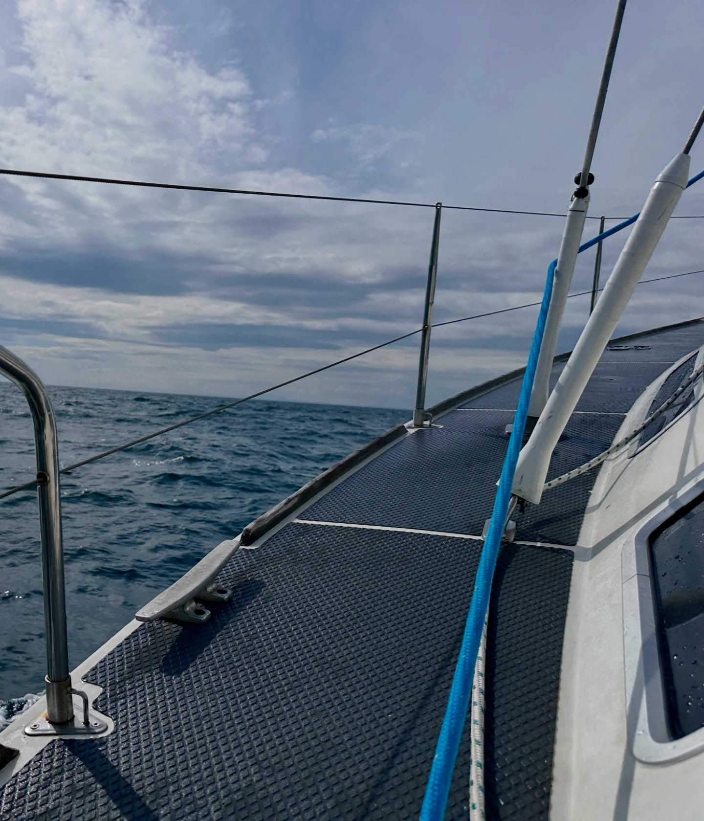 ⛵ North Channel Crossing to Glenarm: A Lesson in Patience and Timing
Good planning is everything when crossing the North Channel-wind and tide need to line up perfectly. We set off with a southerly wind, knowing it would turn westerly by the time we reached the tide running in our favor, from north to south.
The sea state was rough at the start, with the tide and wind against us. But Lagertha, our trusty boat, handled the challenging conditions like a champ. We were tacking south with our stay sail, making little progress and fighting the tide. Then, just as we were about to complete a tack, we noticed we were still on the same heading. For a moment, we were confused-had something gone wrong? But no, it was the wind shift we'd been waiting for, arriving so abruptly that it took us by surprise.
With the shift, we enjoyed a smooth 45°-60° sail down to Glenarm, this time with our genoa. The final stretch was a mixed bag of calm winds, squalls, heavy rain, and bursts of sunshine. We're glad to be safely in Glenarm now, prepping for our next leg to Belfast.
#sailinglife #northchannelcrossing #glenarm #sailingadventures #windshift #sailinglagertha #westerlyyachts #westerlyoceanlord #segeln #adventuresailing #tidesandwinds #belfastbound #sailingchallenges