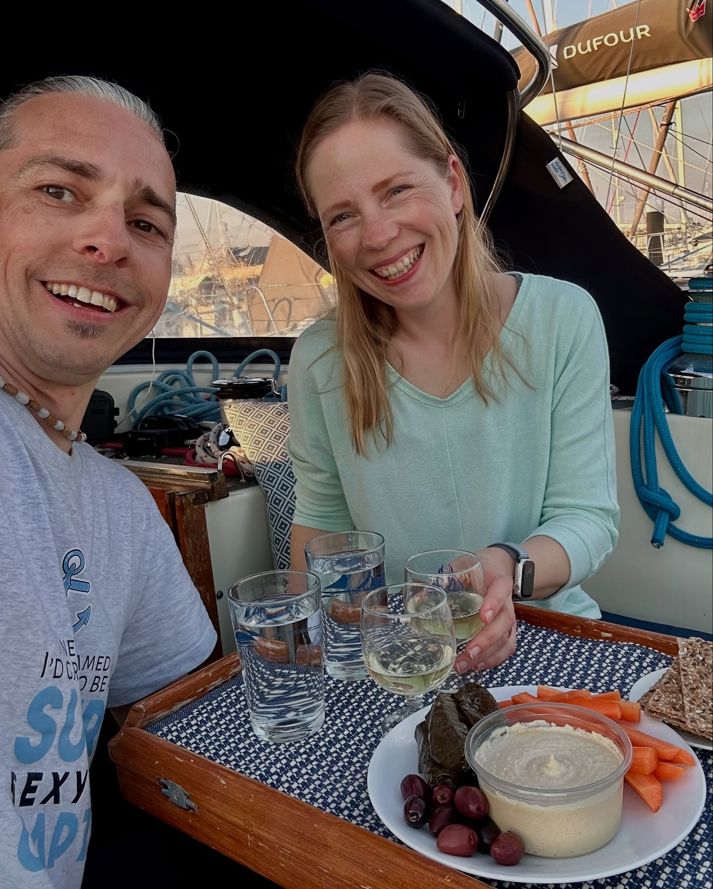 Porth Dinllean to St Tudwal's Island (Lunch stop) and finally to Pwllheli! Left the lovely anchorage at Porth Dinllaen and set course for Pwllheli, where Lagertha's getting new rigging. Although the sun was out, we saw nearly nothing, thick fog all the way. 😶‍🌫️🌞
Bardsey Sound was a proper test! Known for ripping tides, overfalls, and wild currents. Made even more exciting by near-zero visibility but luckily nearly no wind and a rather calm sea. The radar got a workout, and the boat turned sharply more than once as the very strong tidal streams took hold. Definitely kept us on our toes! 💨🌊 Our planning was right, we wouldn't like to be there in unfavourable conditions. 
Had to keep a sharp lookout for lobster pots, too. Hard to spot when you're sailing in a cloud. 🦞
Just before we arrived at St Tudwal's Island for our lunch stop, the fog cleared and the sun came out in full. Beautiful sunny day to anchor and breathe before timing the tide into Pwllheli Marina. Great sailing day and adventurers. 
#SailingLife #BardseySound #FoggyPassage #RadarTest #pwllhelibound #sailinglagertha #westerlyoceanlord #sailingyacht #uksailing #adventurelife #sailing #sailingboat #instasailing #sailinginstagram #boatlife #boatlifestyle #boat #sailors #liveaboardlife #sailinstagram #sailincouple  #explorers #travelcouple #cruising #wanderlust #vitaminsea #travel #floatinghome #oceanlife