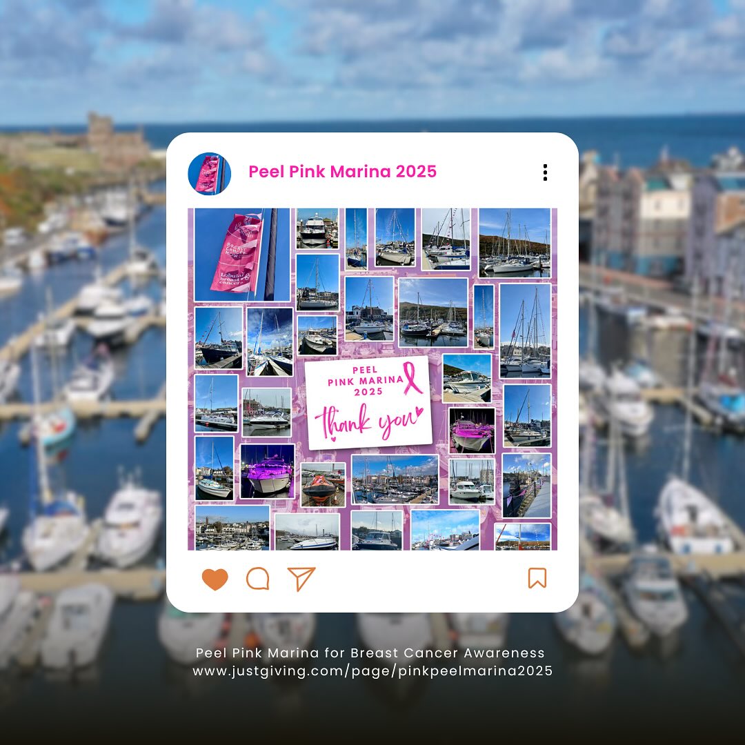 A huge thank you to all the boat owners and the harbour team for supporting Peel PinkMarina! ⛵️🚤⚓️🛥️🤩
We had a whopping 24 boats decorated with buntings - and the feedback has been incredible. So many people mentioned how beautiful the boats and the marina looked. I truly think we made a real impact and brought some fantastic positive attention to Breast Cancer Awareness! 💗
Well done everyone - what a team effort! 🙌