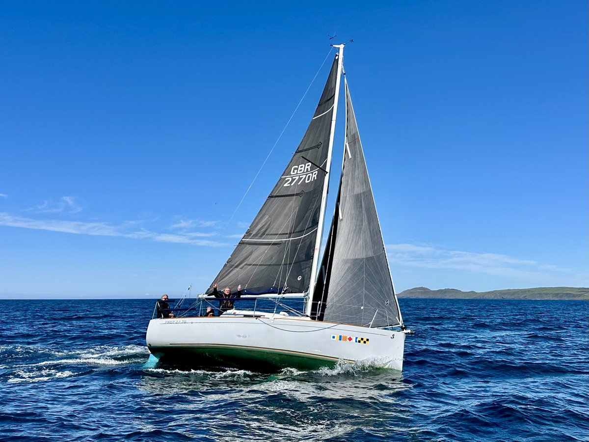 Skyfall racing past under full sail - Beneteau First 27.7 in the Around the Island Race