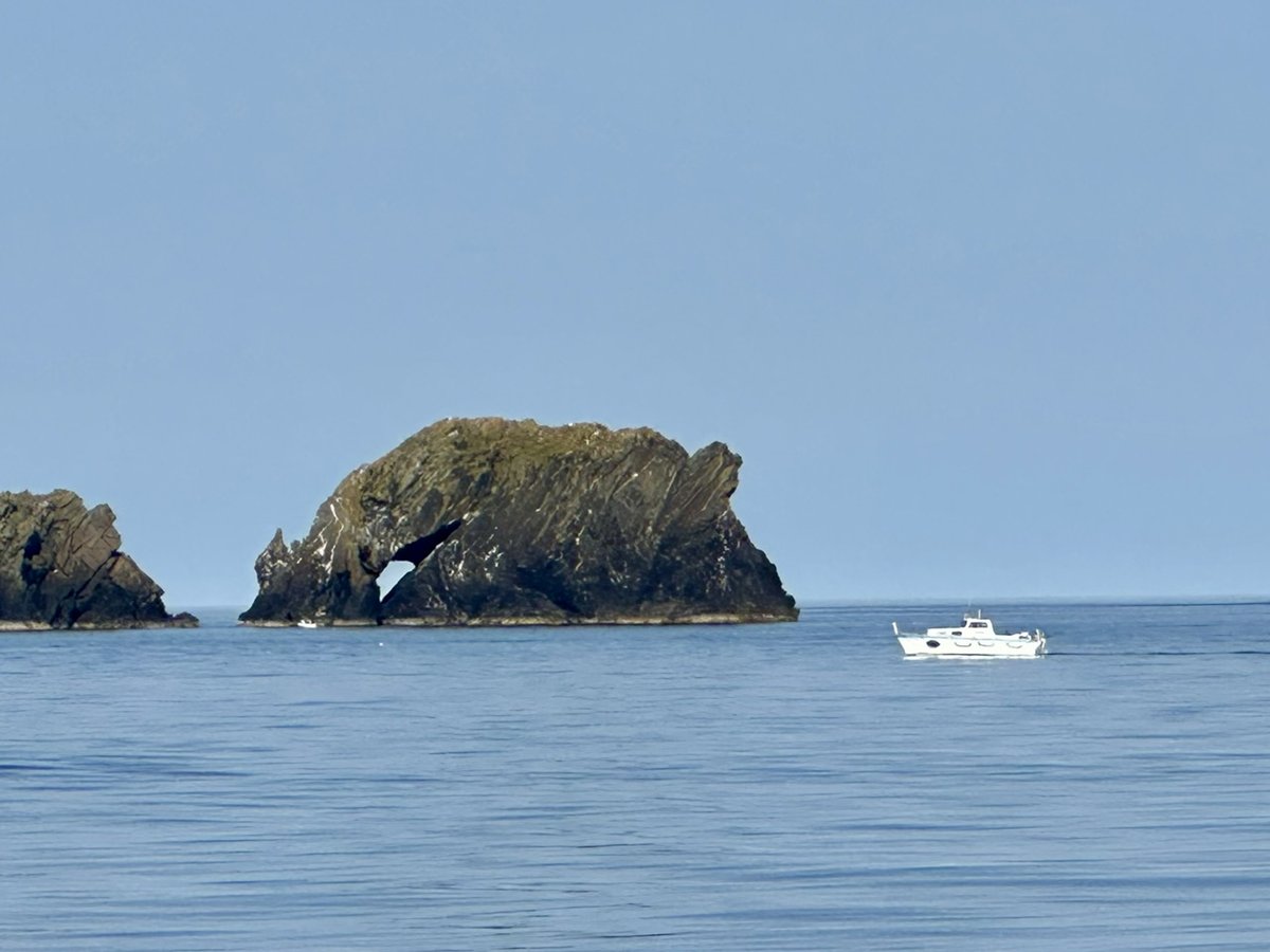 Drinking dragon rock formation near the Calf of Man