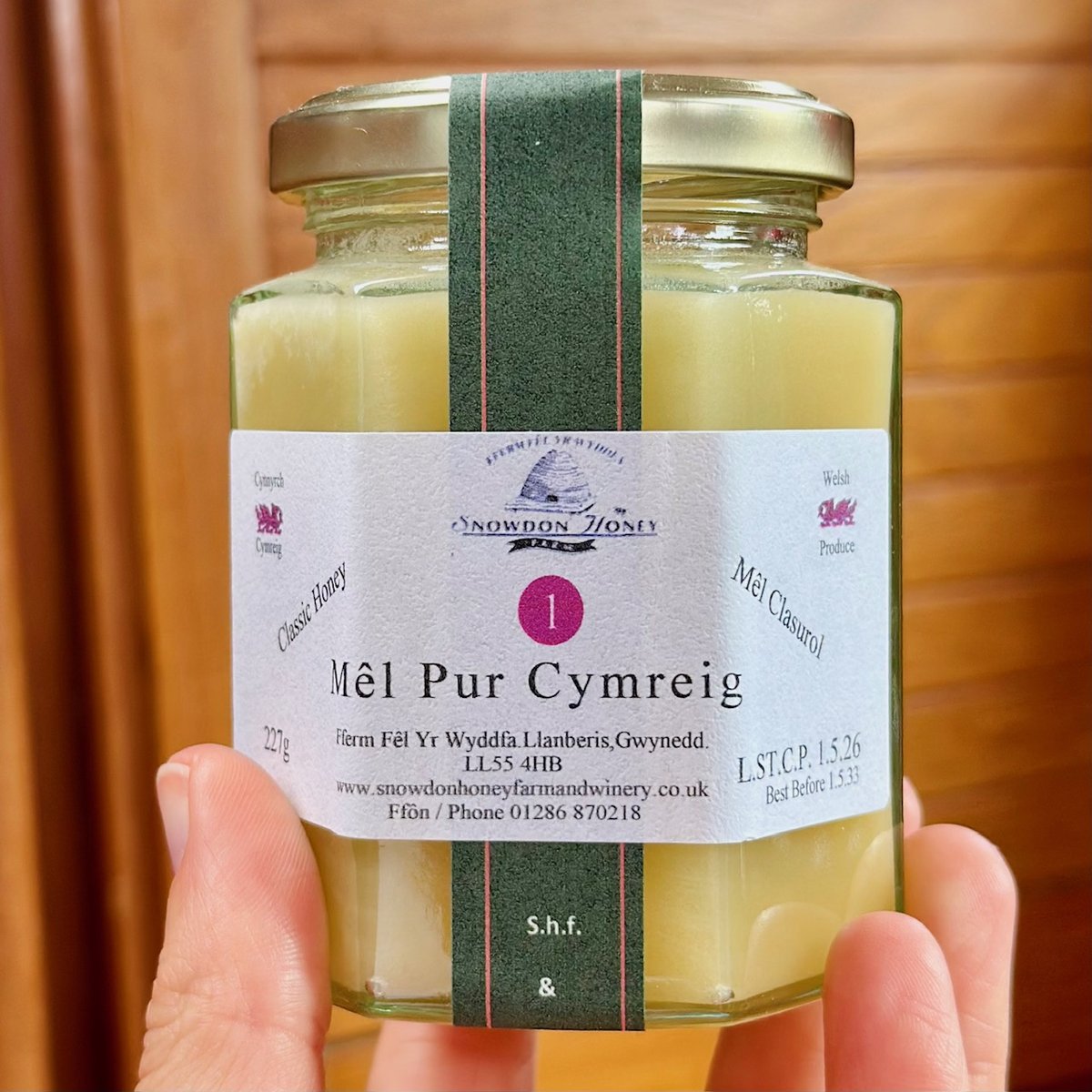 Jar of Snowdon Honey - Mel Pur Cymreig from Llanberis, Gwynedd