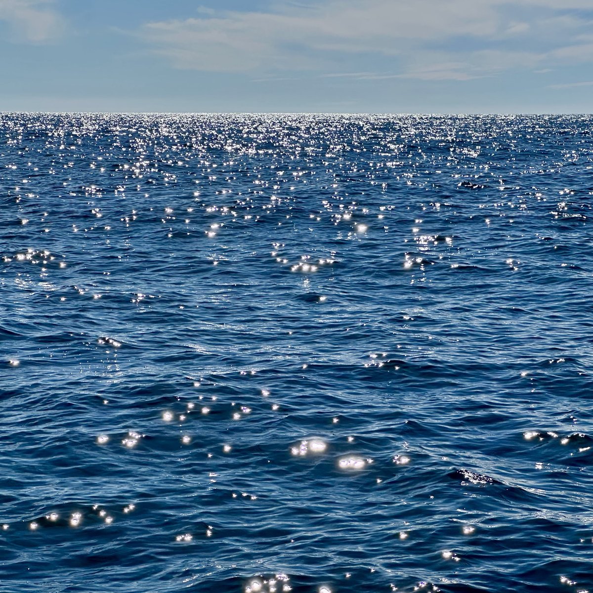 Glittering sea on the Bristol Channel - sun reflecting on choppy water