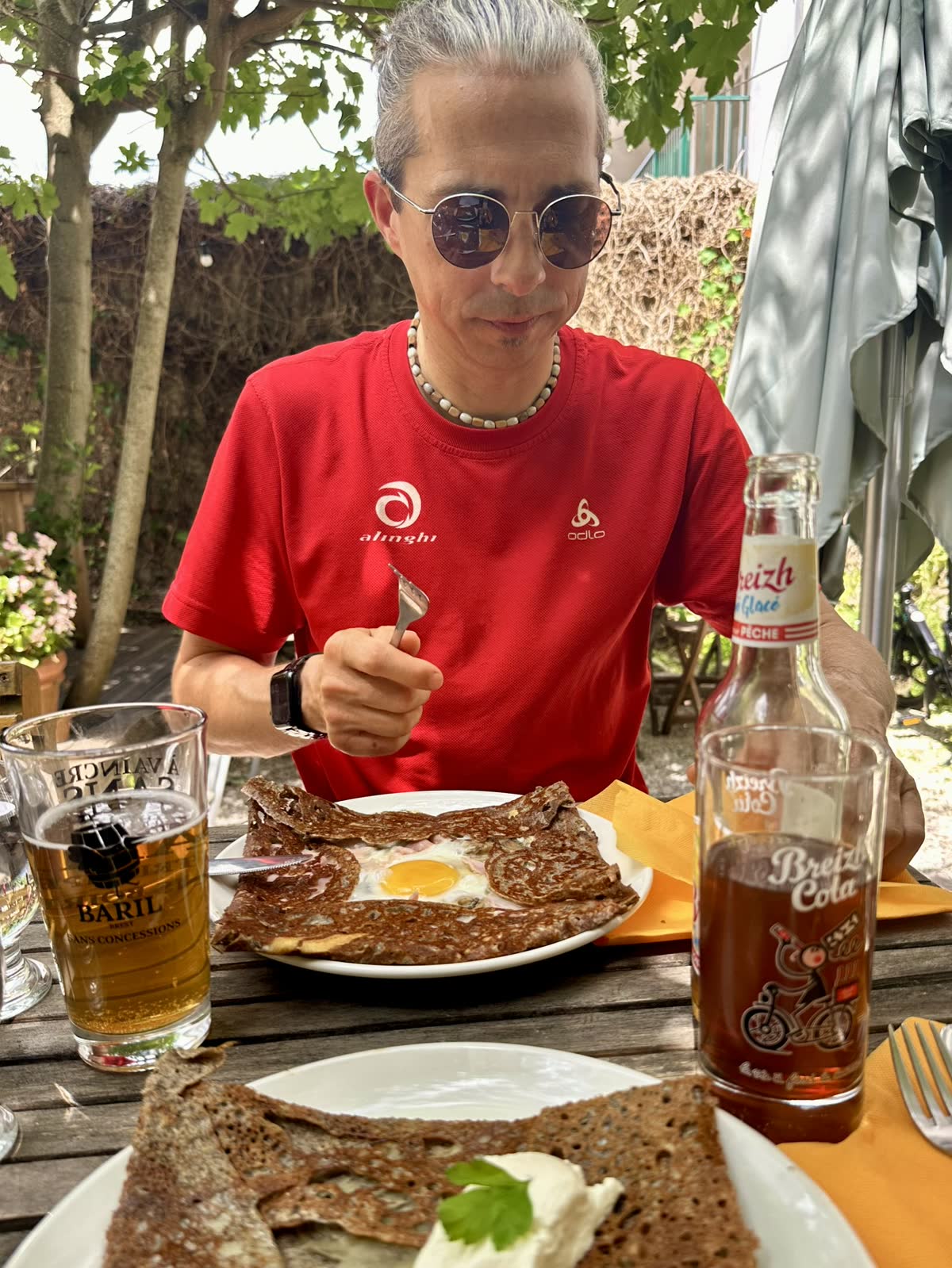 Galettes at a creperie in Brest