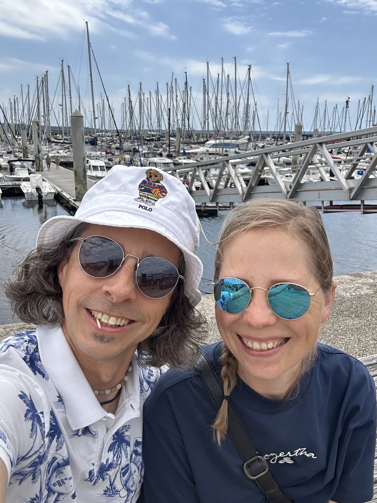 Rob and Andrea at Brest Marina