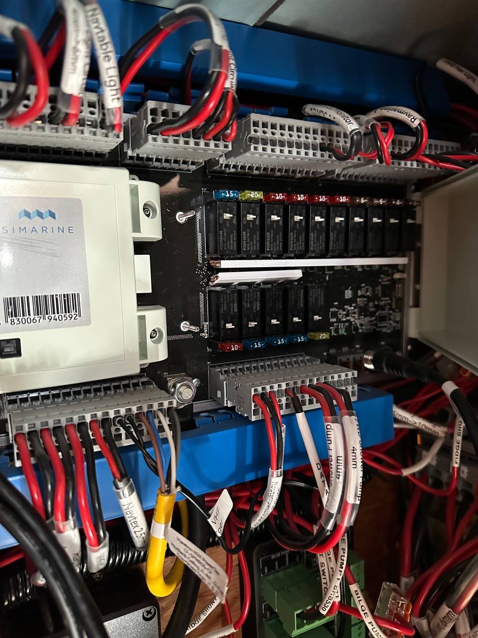 Simarine Pico module and fuse/relay board - every circuit fused and labelled