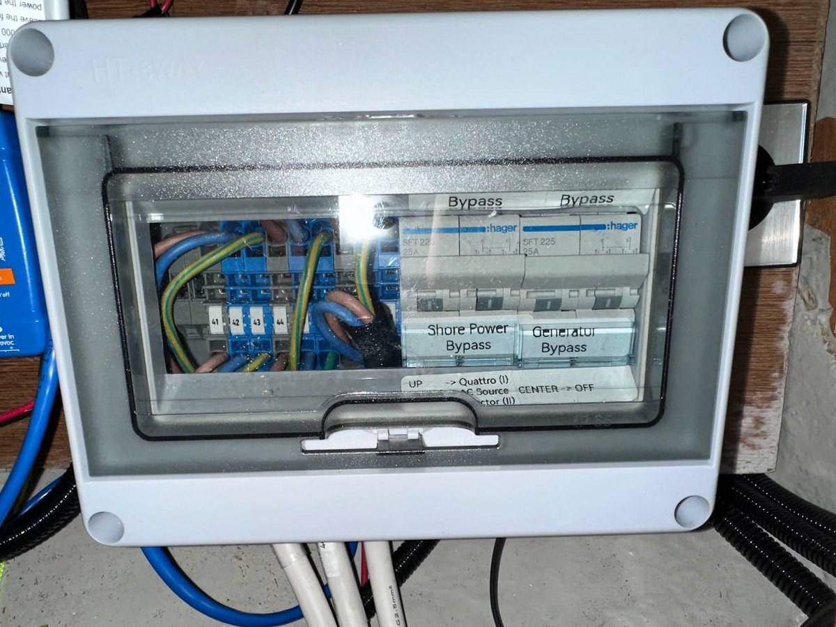 Bypass panel - shore and generator bypass for Quattro servicing